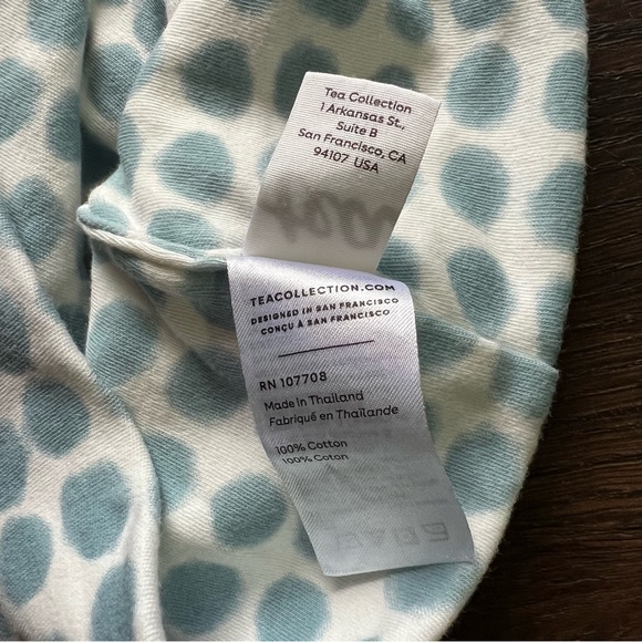 Tea Collection Blue and White Polka Dot infant baby Hat 0-3 months - Picture 5 of 6